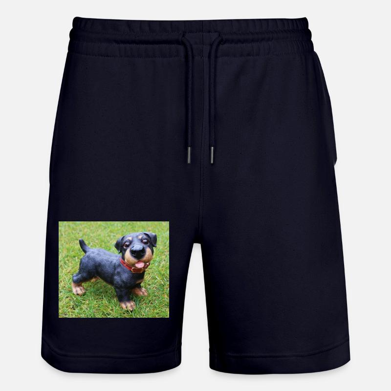 Mignon chiot teckel imprimé - Short de jogging bio TRAINER Stanley/Stella unisexe - marine foncé