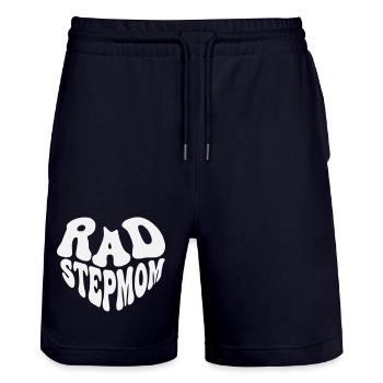 Rad Stepmom – Vintage Heart (Custom Color) - Stanley/Stella Unisex Bio Joggingshorts Trainer  - Dark navy - Vorne - Nik (191cm) & Marisol (170cm)