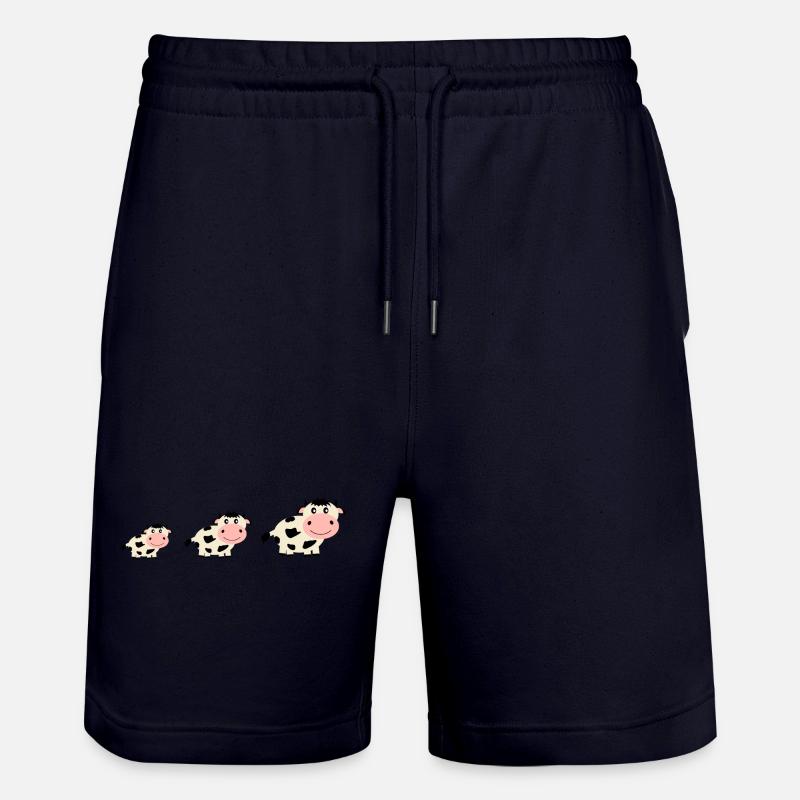 Kuh Kühe Comic - Stanley/Stella Unisex Bio Joggingshorts Trainer  - Dark navy