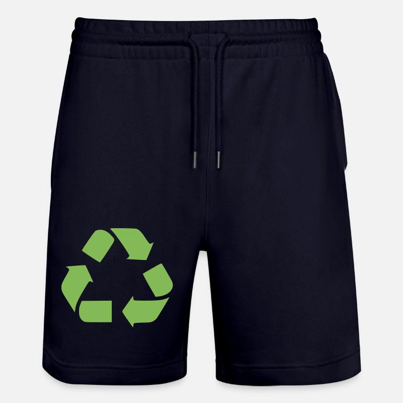 Icône de flèches de recyclage - Short de jogging bio TRAINER Stanley/Stella unisexe - marine foncé