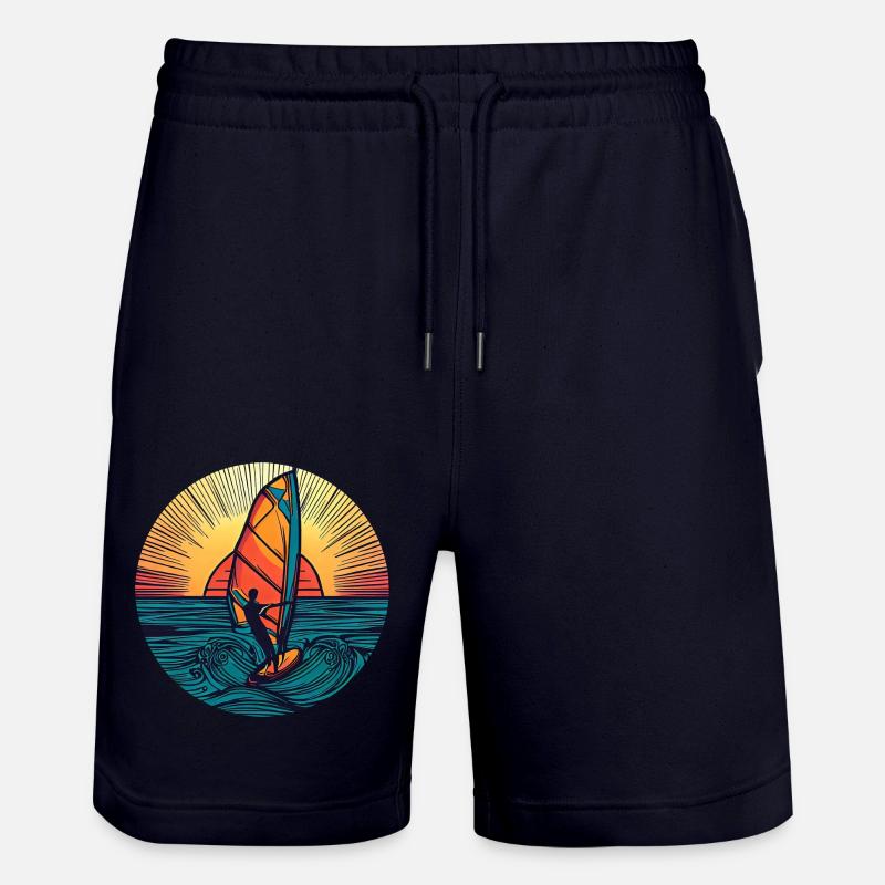 Windsurfer Surfer Sunset - Short de jogging bio TRAINER Stanley/Stella unisexe - marine foncé