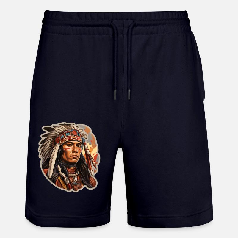 Amérindien - Short de jogging bio TRAINER Stanley/Stella unisexe - marine foncé