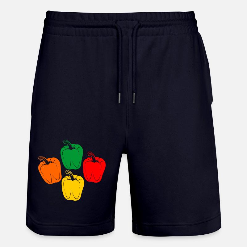 Vier Farben der Paprika - Stanley/Stella Unisex Bio Joggingshorts Trainer  - Dark navy