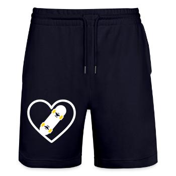 Skateboard Coeur Street Sport Passion - Short de jogging bio TRAINER Stanley/Stella unisexe - marine foncé - Devant - Nik (191cm) & Marisol (170cm)