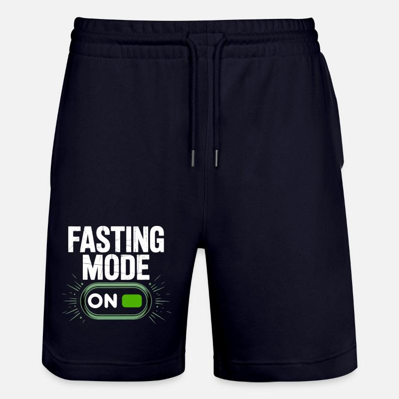 Fasting Mode ON Switch Design - Stanley/Stella Unisex Bio Joggingshorts Trainer  - Dark navy