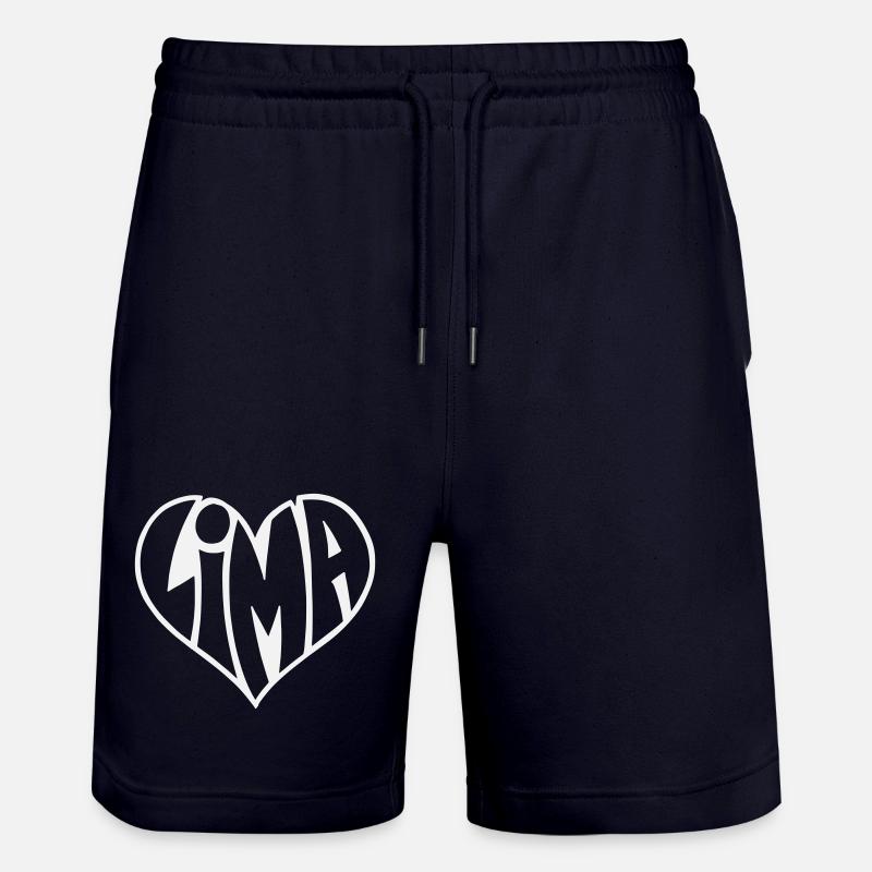 Lima Herz Typo - Stanley/Stella Unisex Bio Joggingshorts Trainer  - Dark navy