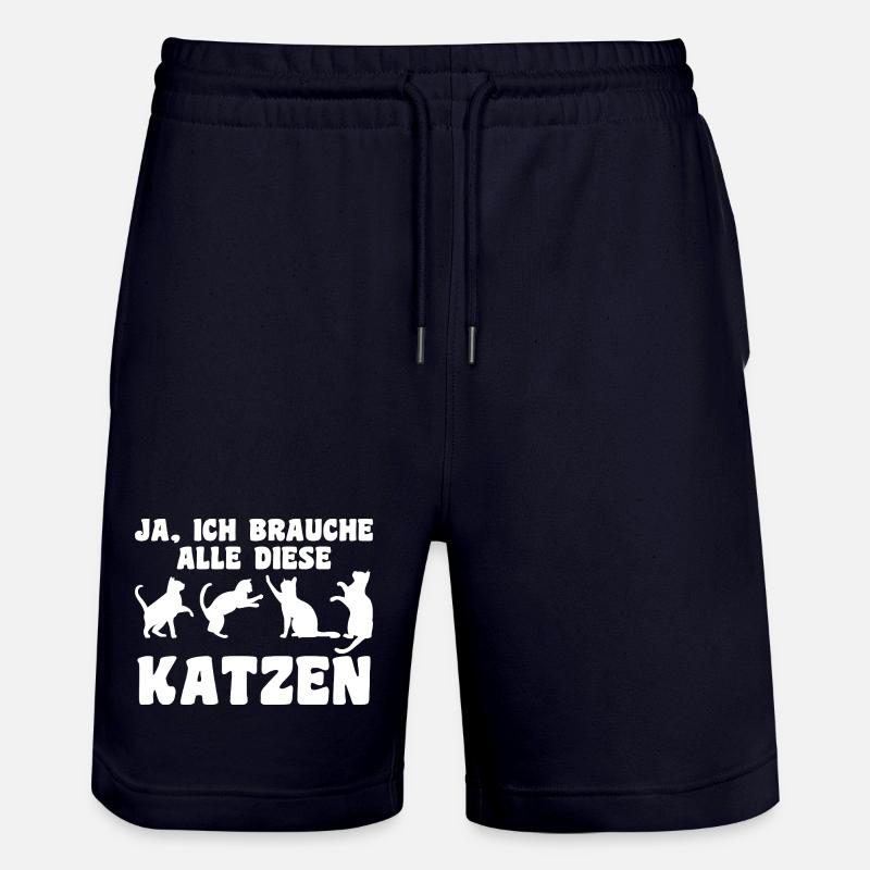 Chat Animal Chats Cadeau - Short de jogging bio TRAINER Stanley/Stella unisexe - marine foncé