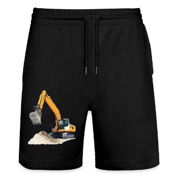 Bagger - Stanley/Stella Unisex Bio Joggingshorts Trainer  - Schwarz - Vorne - Nik (191cm) & Marisol (170cm)