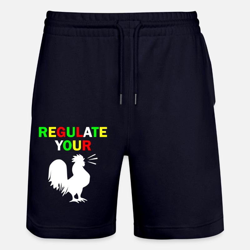 regulate your chicken - Stanley/Stella Unisex Bio Joggingshorts Trainer  - Dark navy
