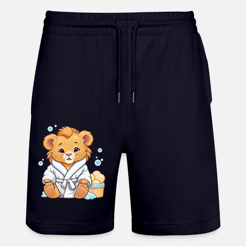 Bébé lion se baigne - Short de jogging bio TRAINER Stanley/Stella unisexe - marine foncé