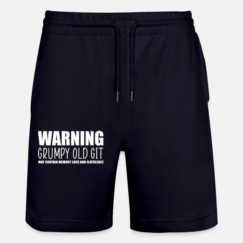 Avertissement vieux git grincheux - Short de jogging bio TRAINER Stanley/Stella unisexe - marine foncé