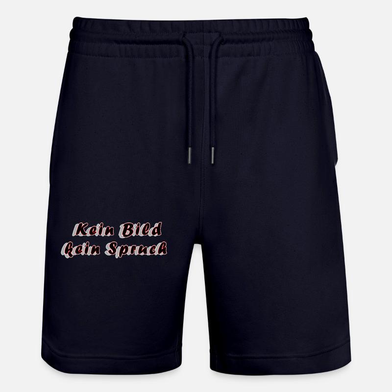 Kein Bild kein Spruch – Anti‑Spruch Minimalismus - Stanley/Stella Unisex Bio Joggingshorts Trainer  - Dark navy