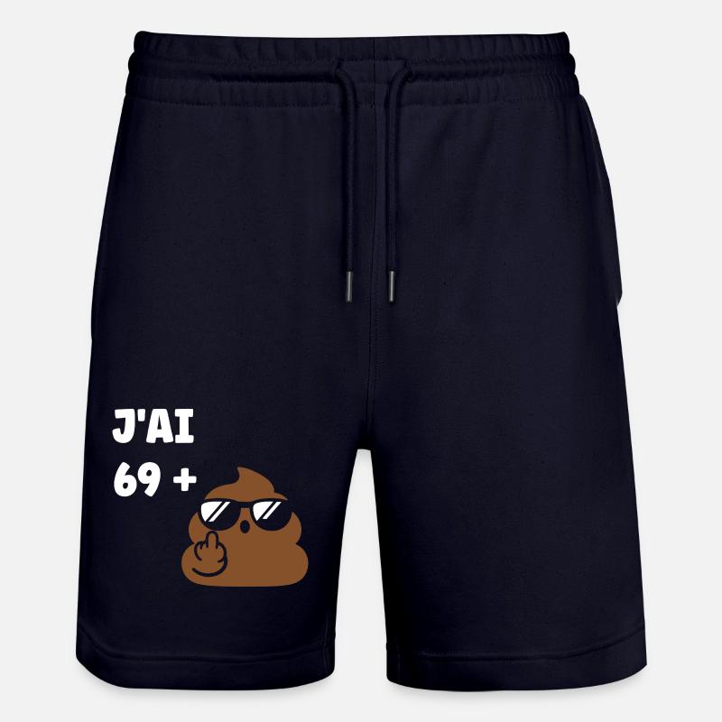 69 plus 1 - Short de jogging bio TRAINER Stanley/Stella unisexe - marine foncé