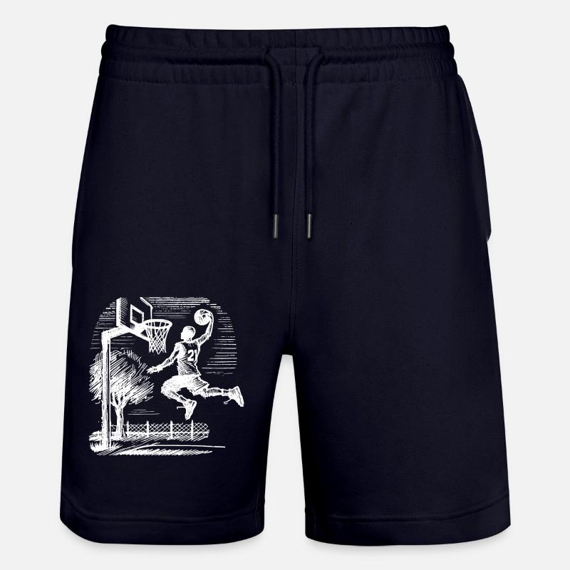 Dunk de basketteur - Short de jogging bio TRAINER Stanley/Stella unisexe - marine foncé
