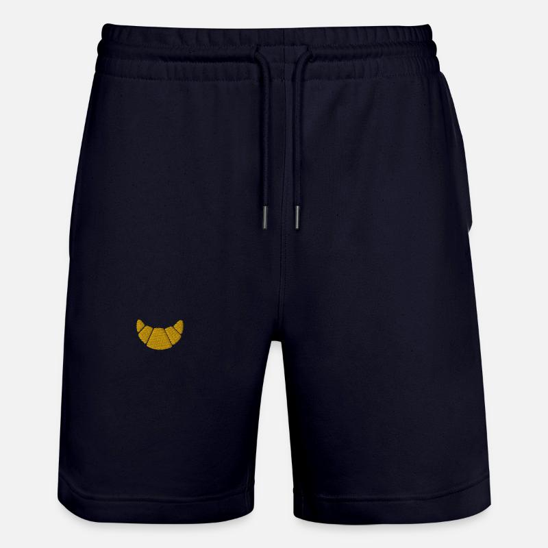 Croissant brodé - Short de jogging bio TRAINER Stanley/Stella unisexe - marine foncé