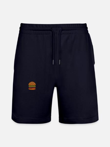 Burger brodé - Short de jogging bio TRAINER Stanley/Stella unisexe - marine foncé