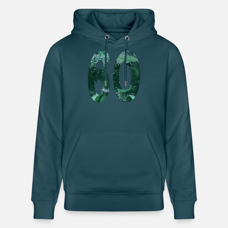 Numéro 60 - 60e anniversaire - Sweat à capuche bio CRUISER Stanley/Stella Unisexe - bleu pétrole foncé