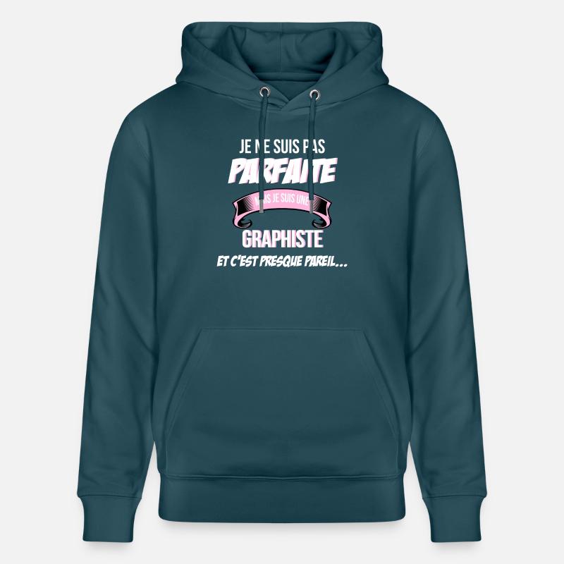 Graphiste cadeau humour - Sweat à capuche bio CRUISER Stanley/Stella Unisexe - bleu pétrole foncé