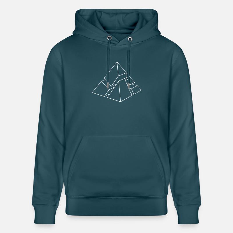 JOSZ DESIGN Pyramide 3 - Sweat à capuche bio CRUISER Stanley/Stella Unisexe - bleu pétrole foncé