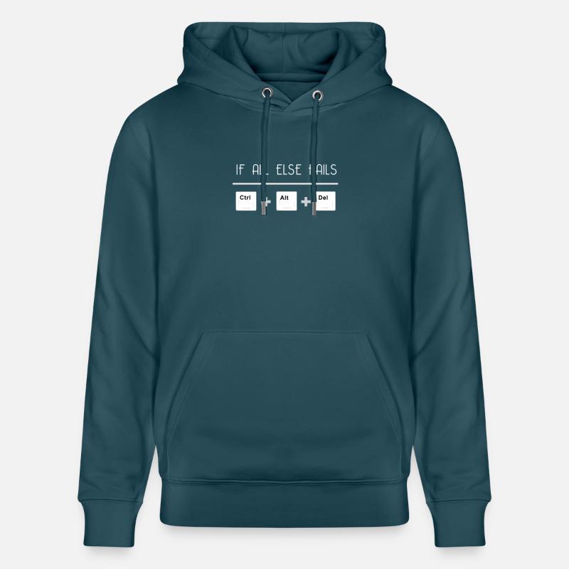 Annuler Ctrl + Alt + Suppr - Sweat à capuche bio CRUISER Stanley/Stella Unisexe - bleu pétrole foncé