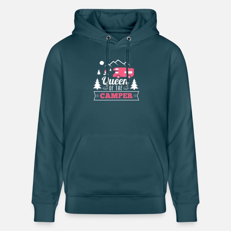 Reine du campeur - Sweat à capuche bio CRUISER Stanley/Stella Unisexe - bleu pétrole foncé