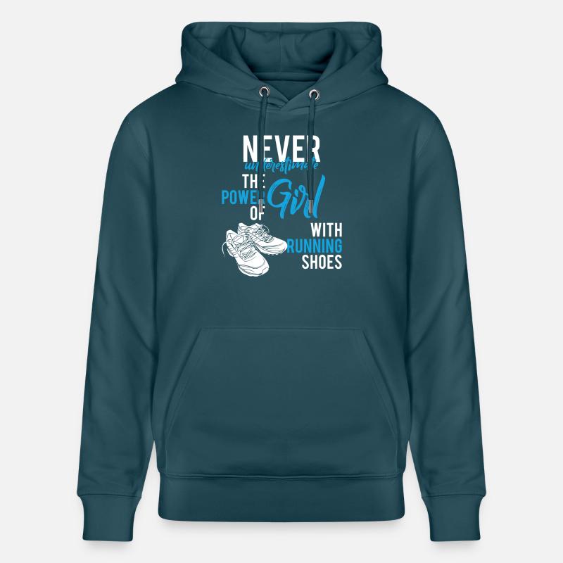 Courir - Course - Courir - Cadeau - Sweat à capuche bio CRUISER Stanley/Stella Unisexe - bleu pétrole foncé