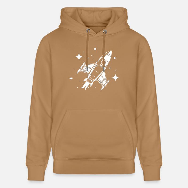 Fusée spatiale dans les étoiles - Sweat à capuche bio CRUISER Stanley/Stella Unisexe - caramel