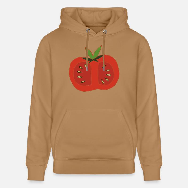 Tomate rouge coupée en deux - Sweat à capuche bio CRUISER Stanley/Stella Unisexe - caramel 