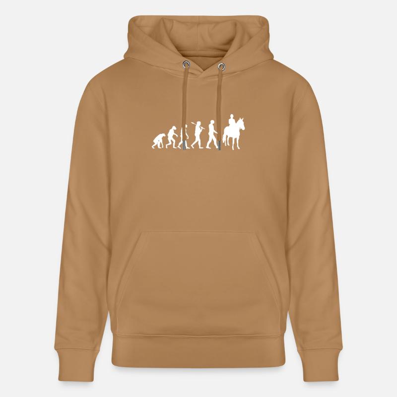 shirt Equitation · · · · cheval Evolution Cheval - Sweat à capuche bio CRUISER Stanley/Stella Unisexe - caramel 