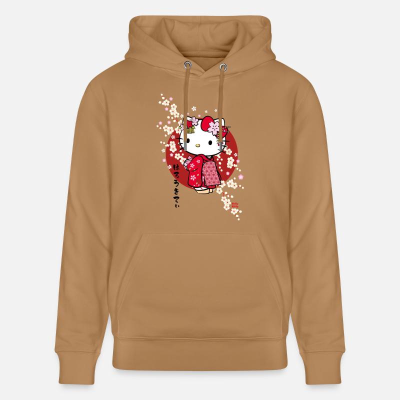 Hello Kitty Dans Un Kimono Avec Des Fleurs - Sweat à capuche bio CRUISER Stanley/Stella Unisexe - caramel 