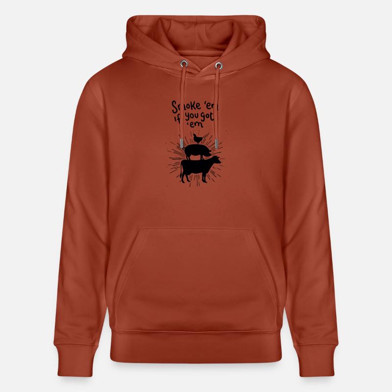 Lecker Fleisch - Stanley/Stella Unisex Bio-Hoodie CRUISER  - Terrakotta