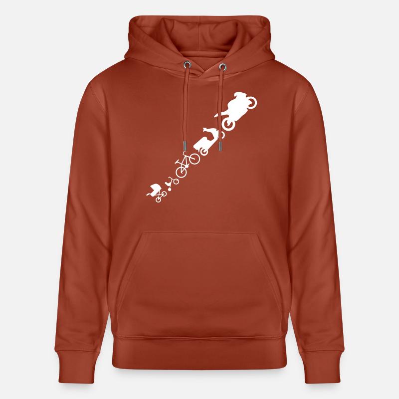 évolution de la moto em582 - Sweat à capuche bio CRUISER Stanley/Stella Unisexe - terracotta