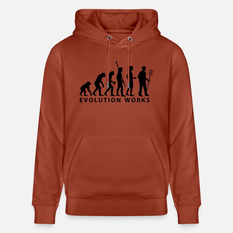 evolution_bauer - Stanley/Stella Unisex Bio-Hoodie CRUISER  - Terrakotta