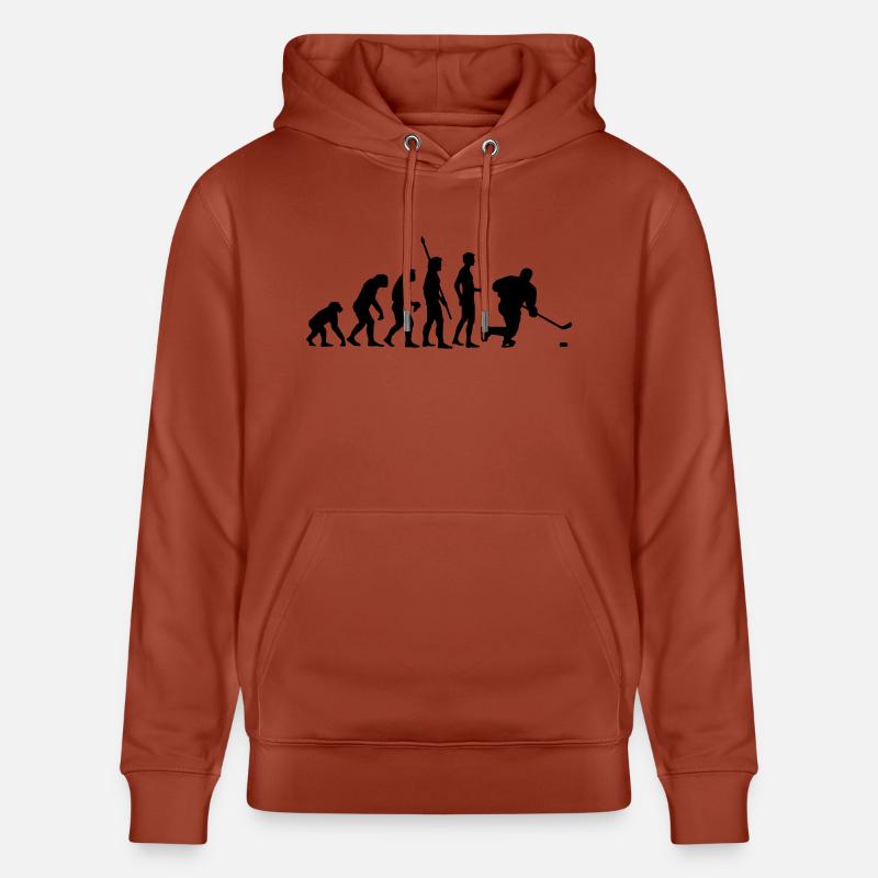 evolution_eishockey_b - Stanley/Stella CRUISER Unisex Organic Hoodie - heritage brown
