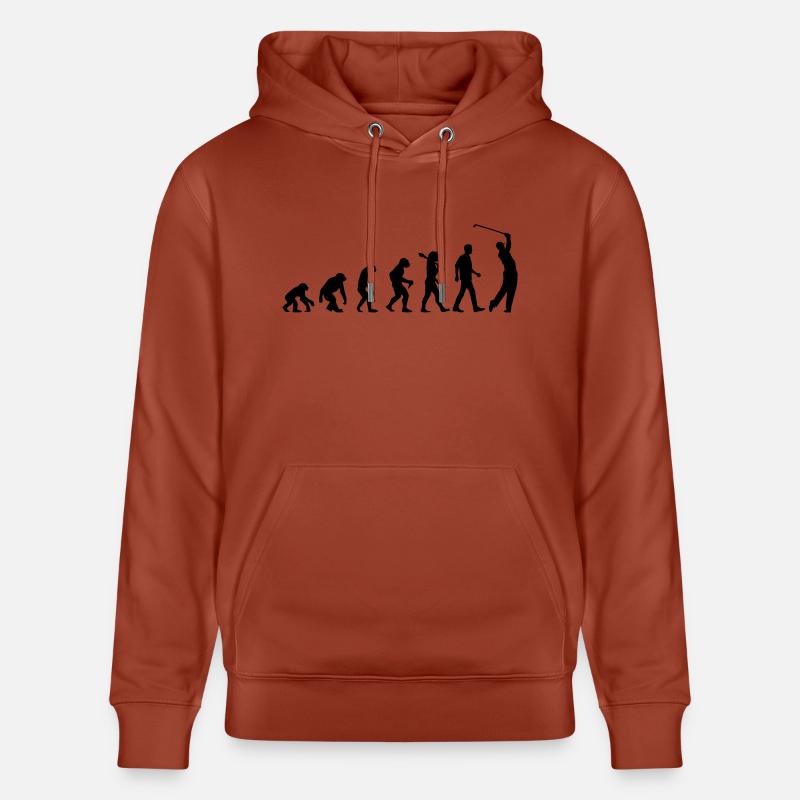 Evolution Of Golf - Stanley/Stella Unisex Bio-Hoodie CRUISER  - Terrakotta