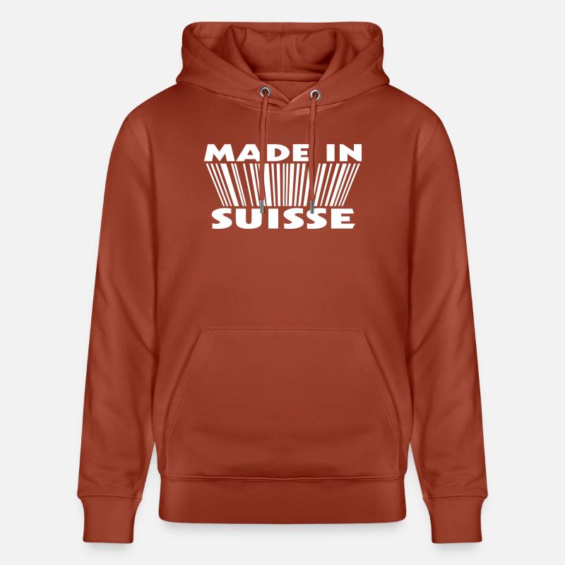 Made in suisse 3D code - Sweat à capuche bio CRUISER Stanley/Stella Unisexe - terracotta
