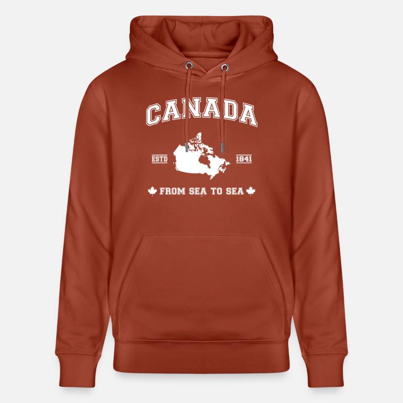 Canada map - Sweat à capuche bio CRUISER Stanley/Stella Unisexe - terracotta
