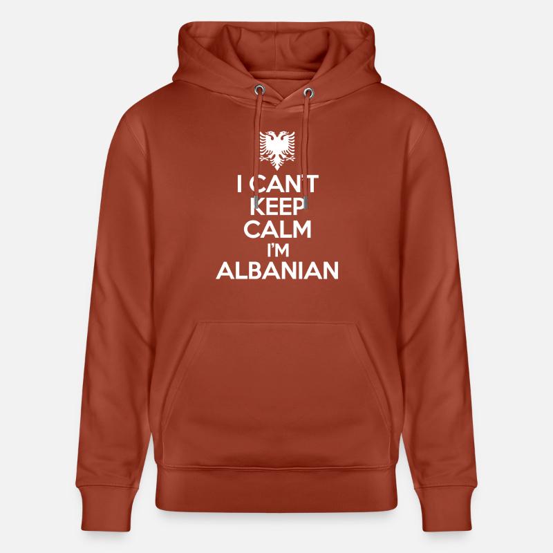 i cant keep calm im albanian - Sweat à capuche bio CRUISER Stanley/Stella Unisexe - terracotta