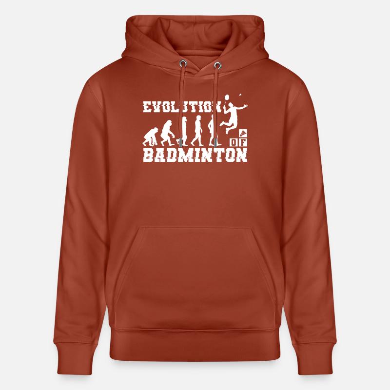 Badminton Evolution Silhouette - Stanley/Stella Unisex Bio-Hoodie CRUISER  - Terrakotta