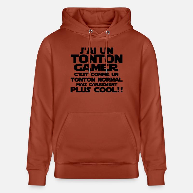 j'ai un tonton gamer - Sweat à capuche bio CRUISER Stanley/Stella Unisexe - terracotta