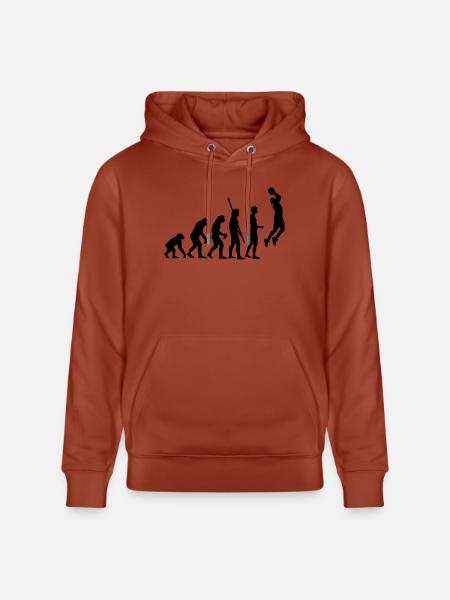 evolution_basketball_b_1c - Stanley/Stella Unisex Bio-Hoodie CRUISER  - Terrakotta