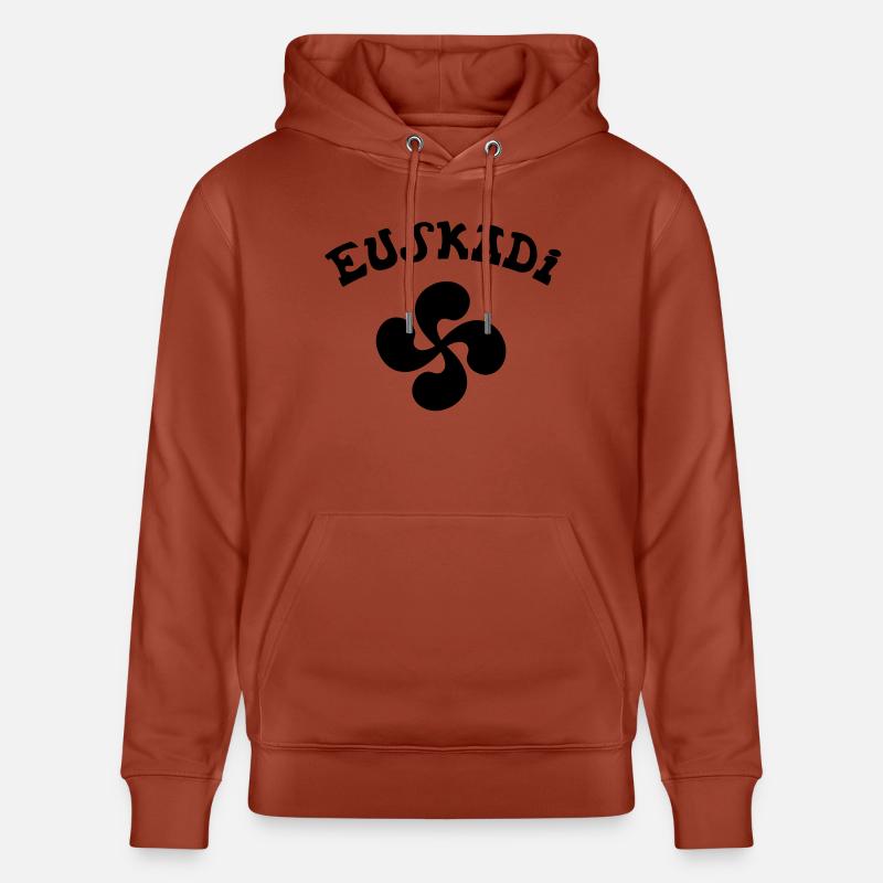 Baskische Quer schwarz Vektor - Stanley/Stella Unisex Bio-Hoodie CRUISER  - Terrakotta