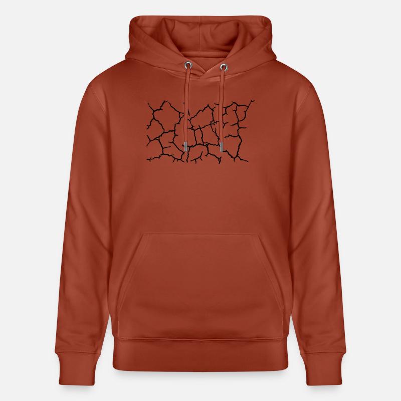 Boden Risse Muster Textur - Stanley/Stella Unisex Bio-Hoodie CRUISER  - Terrakotta