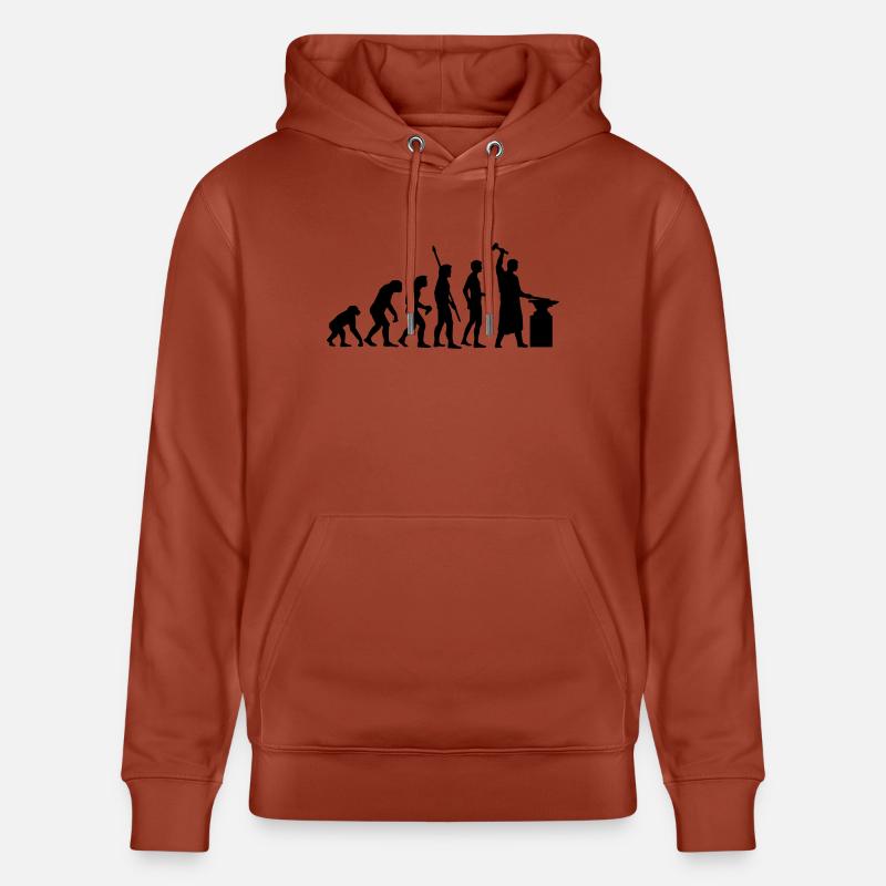 evolution_schmied_b - Sweat à capuche bio CRUISER Stanley/Stella Unisexe - terracotta