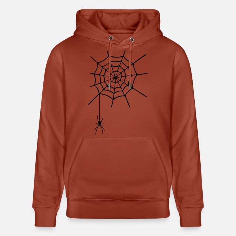 Toile d'araignée avec araignée - Sweat à capuche bio CRUISER Stanley/Stella Unisexe - terracotta