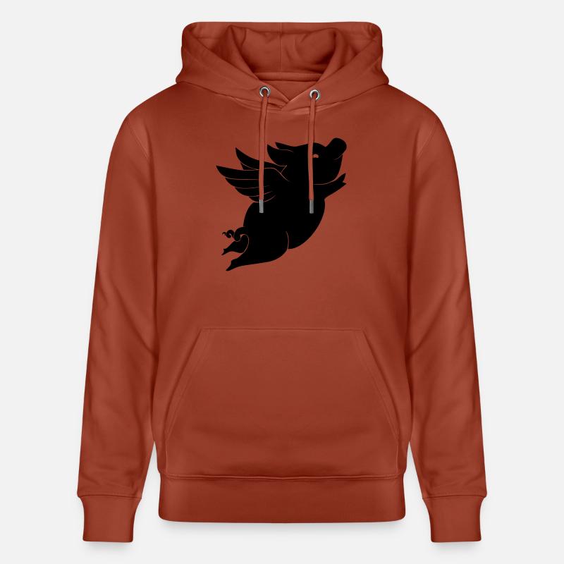 Pig - cochon avec des ailes - Sweat à capuche bio CRUISER Stanley/Stella Unisexe - terracotta