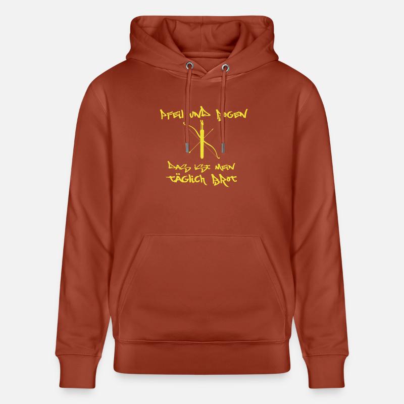 Bogenschießen Bogenschütze Hobby Geschenk Pfeil - Stanley/Stella Unisex Bio-Hoodie CRUISER  - Terrakotta