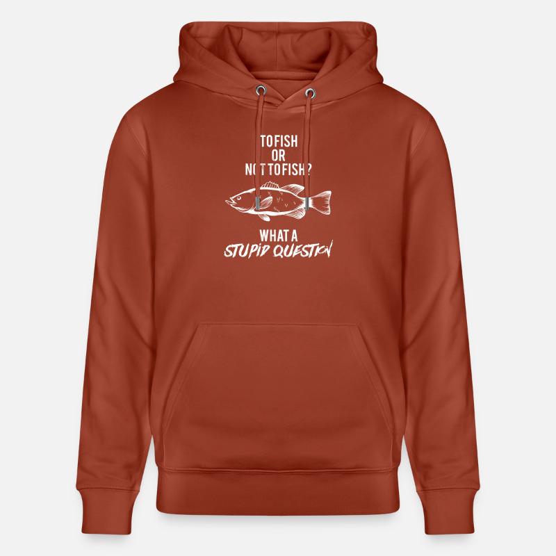Pêche - Pêche - Poisson - Ange - Cadeau - Sweat à capuche bio CRUISER Stanley/Stella Unisexe - terracotta
