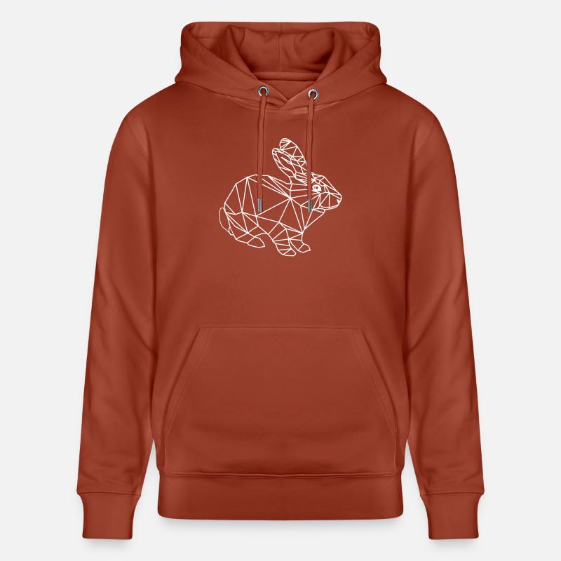 lapin low poly - Sweat à capuche bio CRUISER Stanley/Stella Unisexe - terracotta