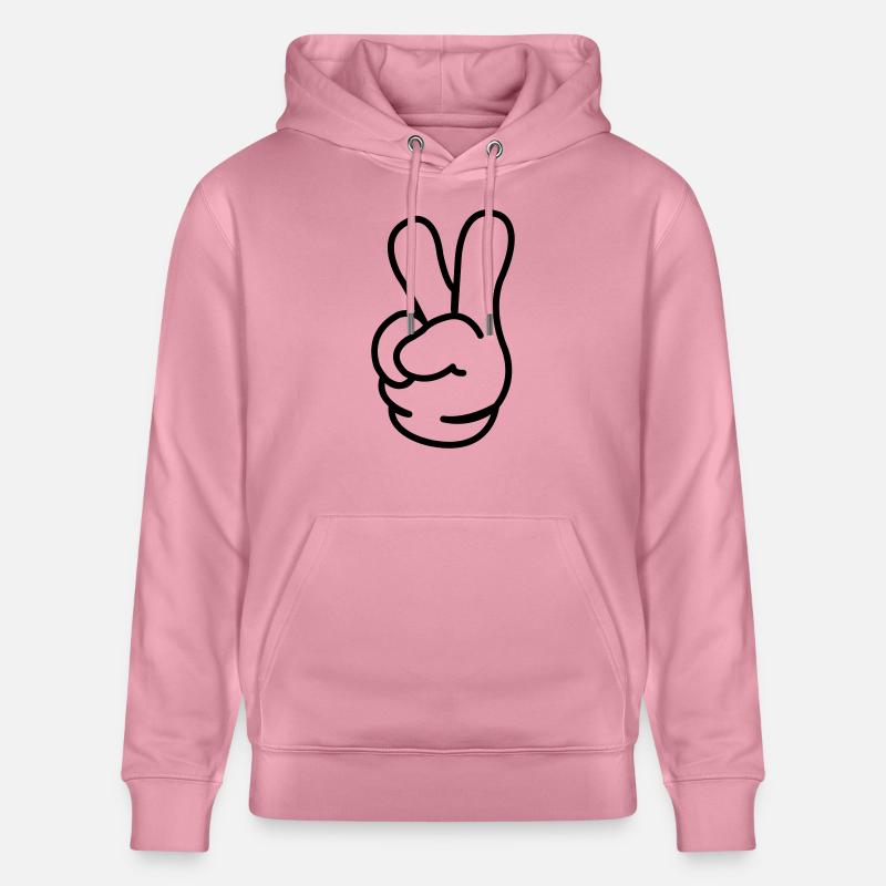 peace_comic_hand_01 - Sweat à capuche bio CRUISER Stanley/Stella Unisexe - lilas onirique